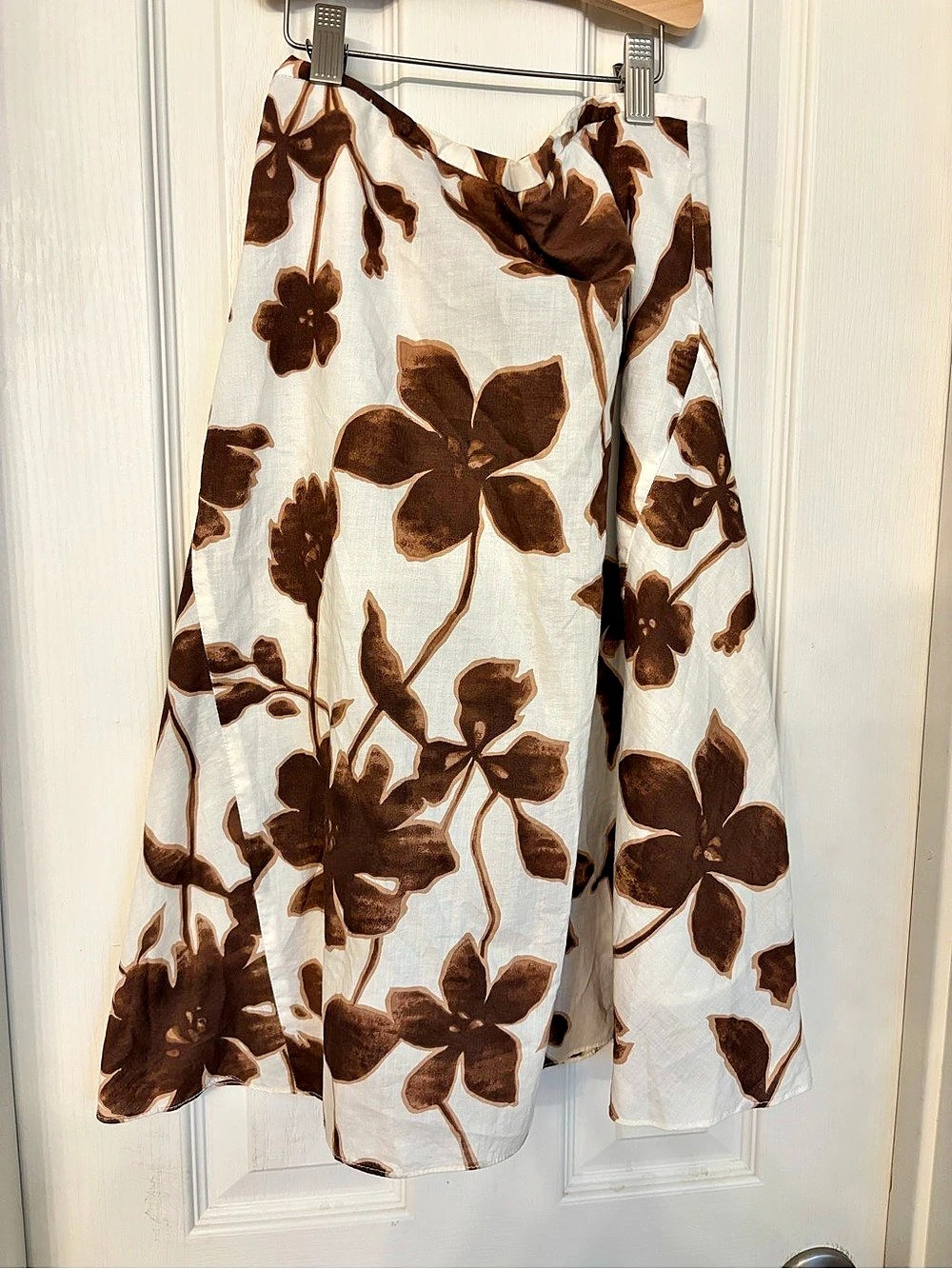 Cottagecore George Floral Cotton Maxi Skirt Size 8